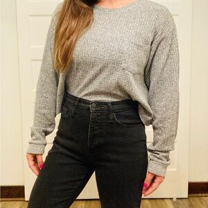 Gray Crop Sweater, Medium, Target